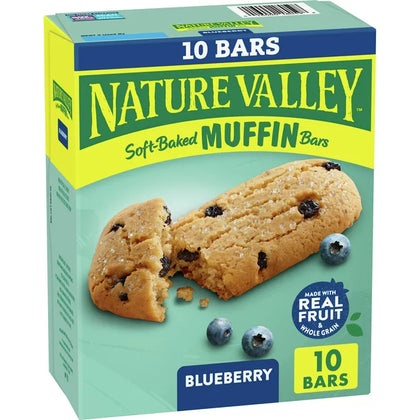 Nature Valley Soft-Baked Muffin Bars Blueberry, 12.4 oz, 10 ct