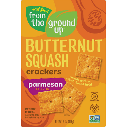 Real Food From The Ground Up Butternut Squash Parmesan Crackers, 4 Oz