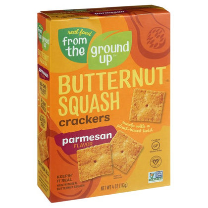 Real Food From The Ground Up Butternut Squash Parmesan Crackers, 4 Oz