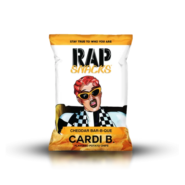 Cardi B Rap Snacks Cheddar BBQ Potato Chips 2.5 oz Accesorios