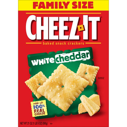 Cheez-It Cheese Crackers, White Cheddar, 21 Oz, Caja