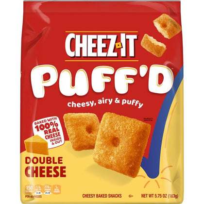 Cheez-It Puff'd Cheesy Baked Snacks, Double Cheese, Bolsa de 5.75 Oz