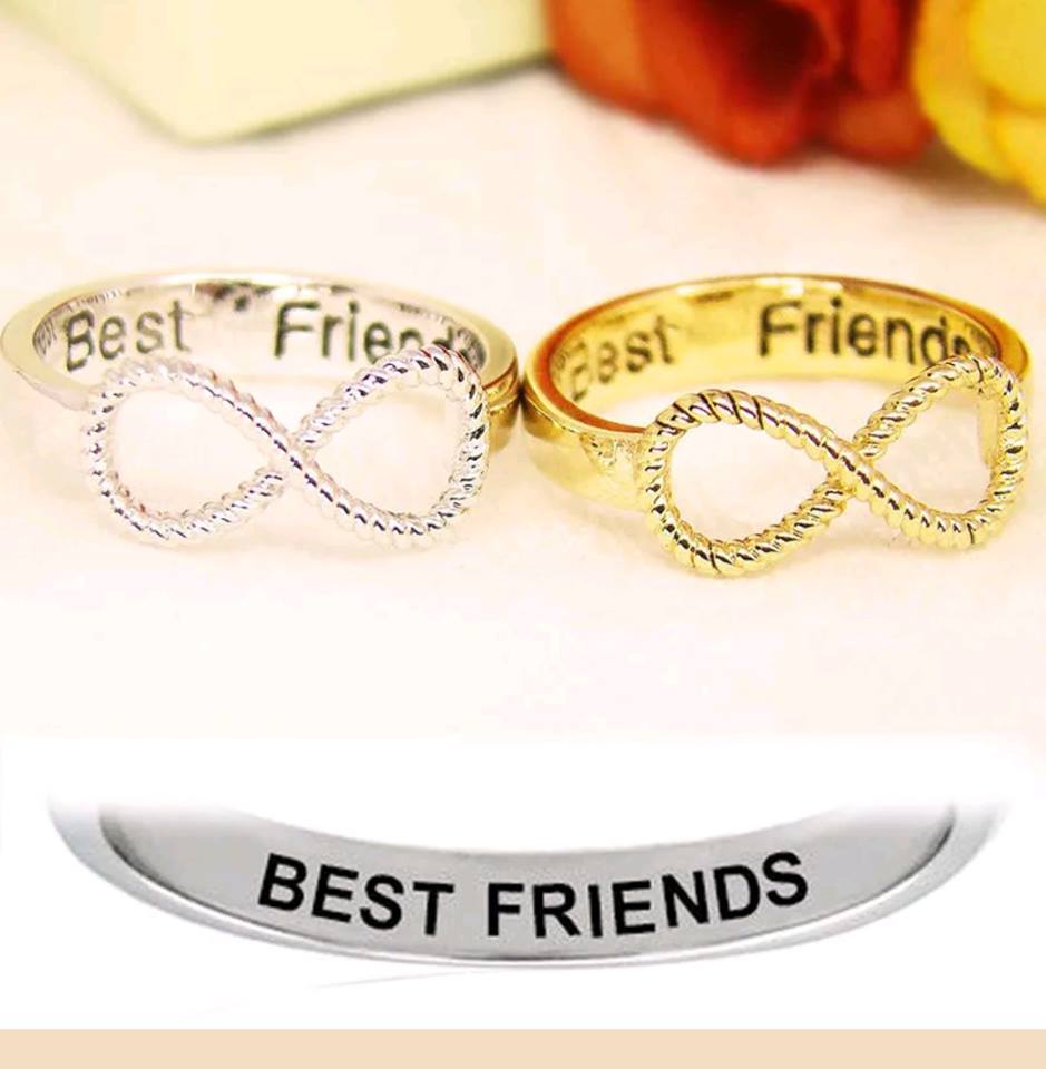 Anillos de mejores top amigas infinito