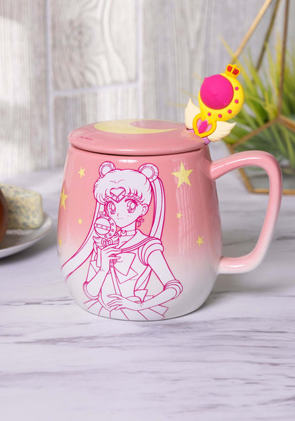 Sailor Moon Taza Con Cuchara PRE ORDEN Pink Ombre