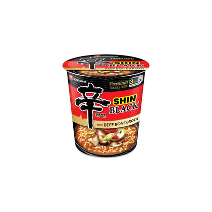 Nongshim Shin Black Spicy Beef & Bone Broth Ramyun Premium Ramen Noodle Soup Cup
