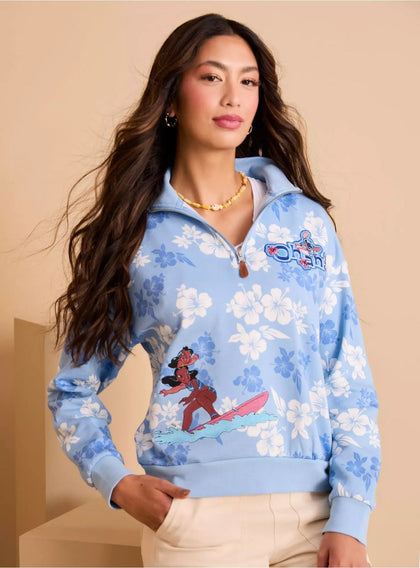 Sudadera Flores Lilo & Stitch