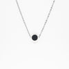 Collar Con Dije Circular Negro
