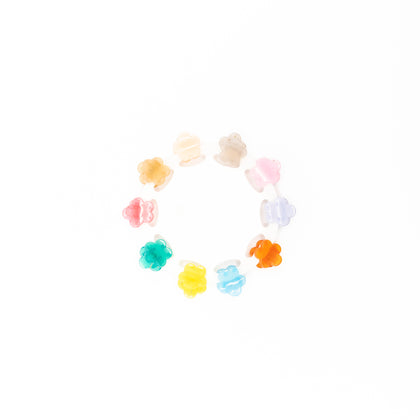 Mini Pinzas De Flor Multicolor