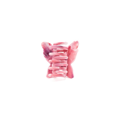 Pinza Mariposa Rosa Y Blanco