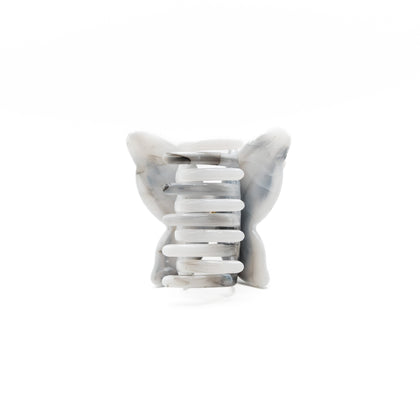 Pinza Mariposa Gris Y Blanco