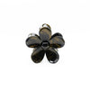 Pinza Flor Dorado Y Negro