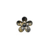 Pinza Flor Dorado Y Negro