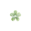 Pinza Flor Verde Y Blanco