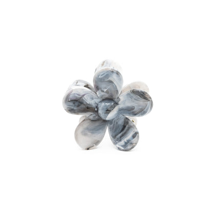 Pinza Flor Gris Y Blanco