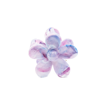 Pinza Flor Morado Y Azul