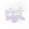 Pinza Flor Morado Transparente