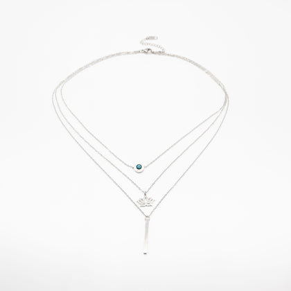 Collar Multicadena Flor De Loto