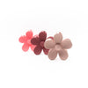 Set Pinzas Flor Rosa Morado