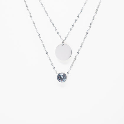 Collar Con Dijes Circulares Circonia