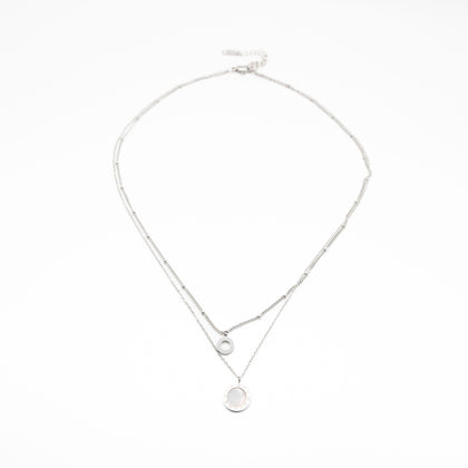 Collar Multicadena Reloj y Aro