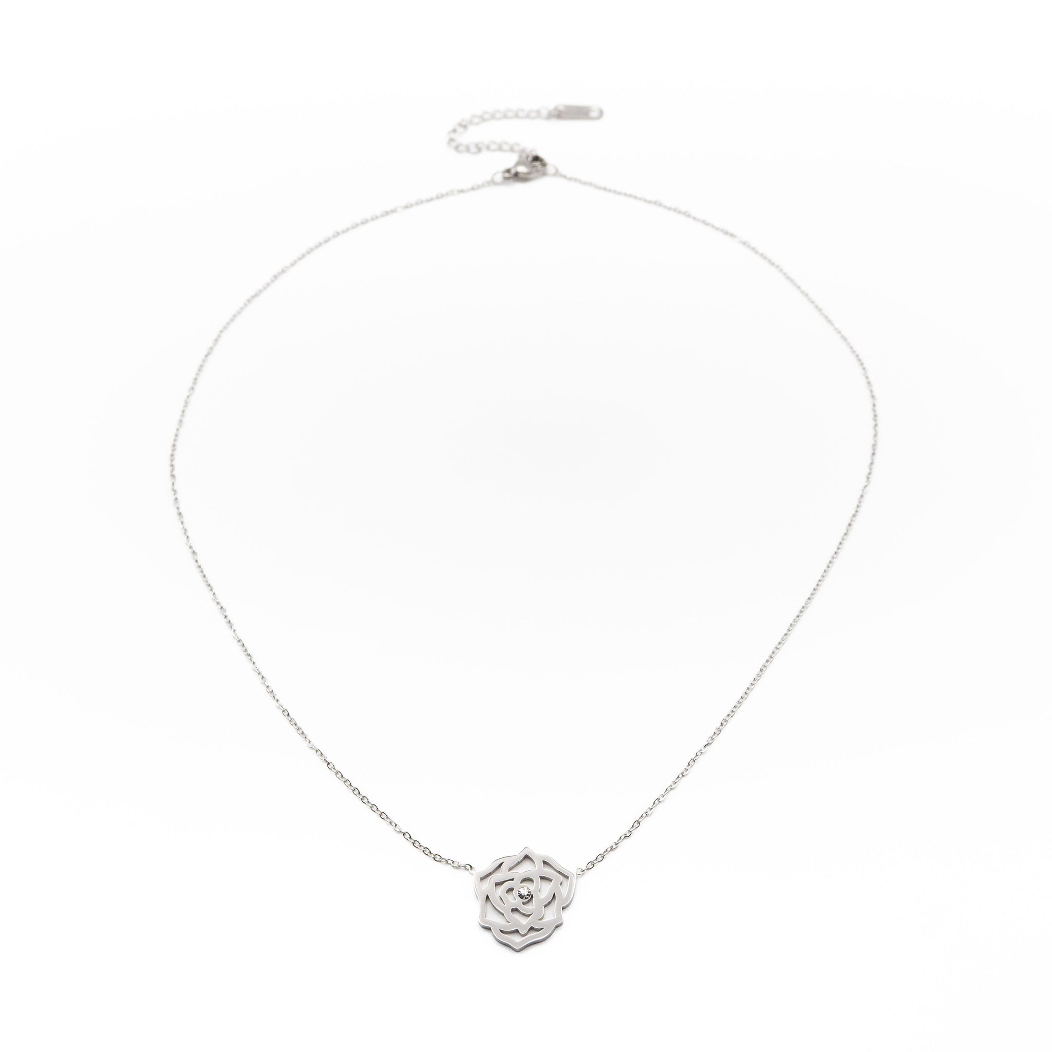 Collar De Flor Con Zirconia