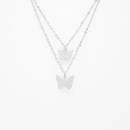 Collar Multicadena De Mariposas