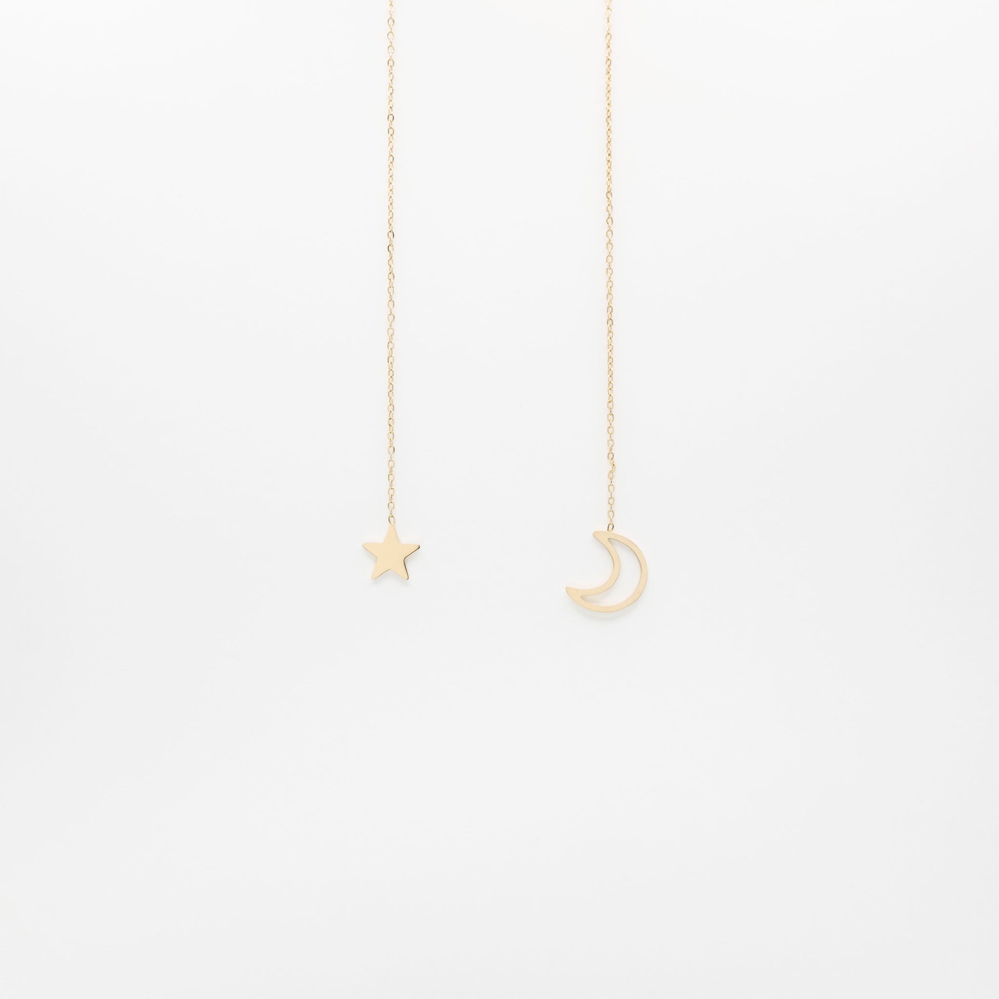 Collar Colgante Luna Y Estrella