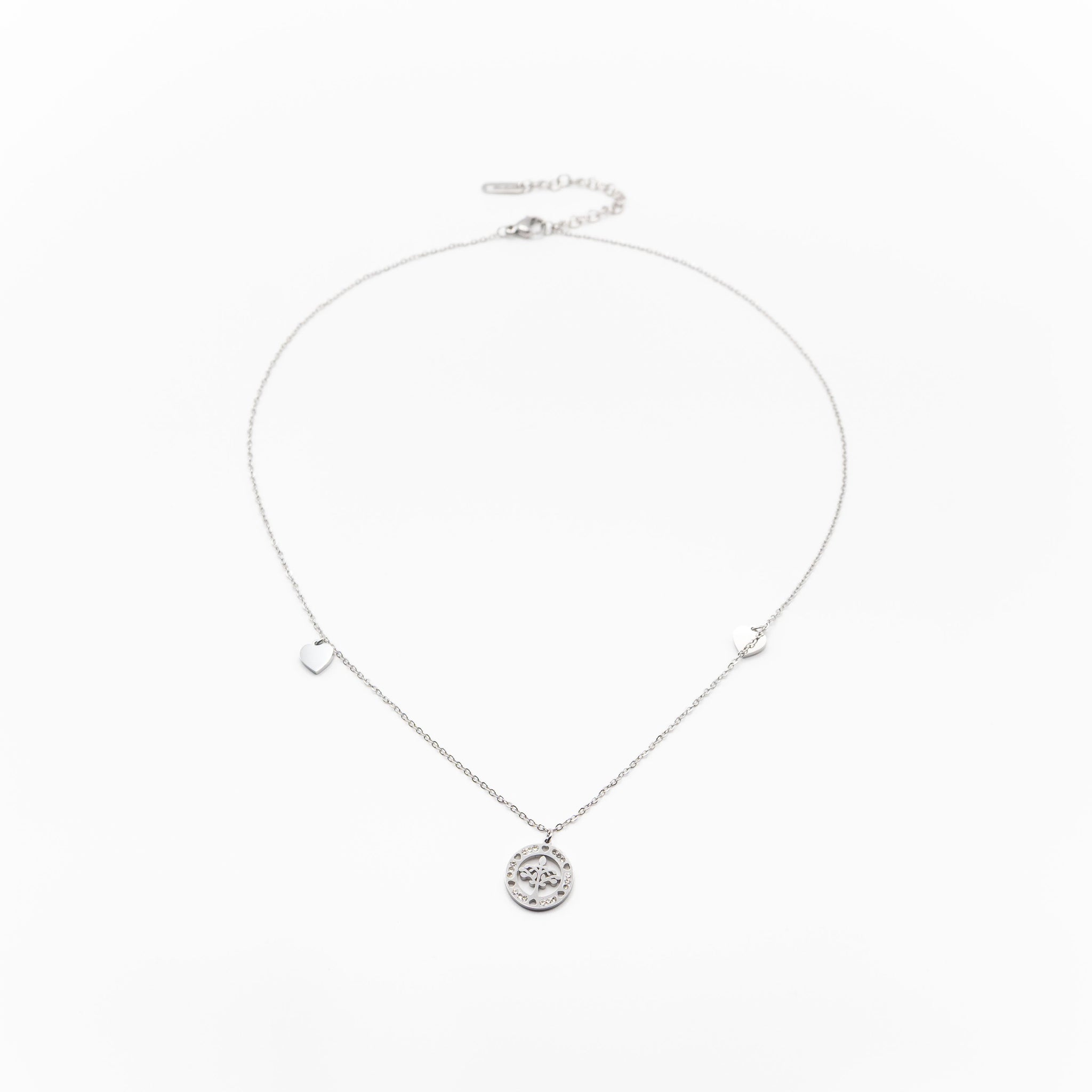 Collar Árbol Y Corazones Strass