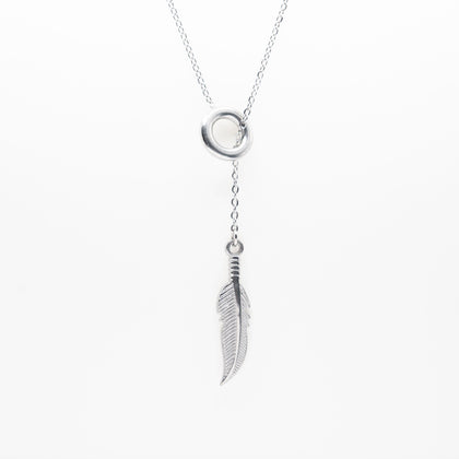 Collar Dije Colgante De Pluma