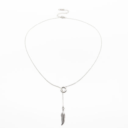 Collar Dije Colgante De Pluma