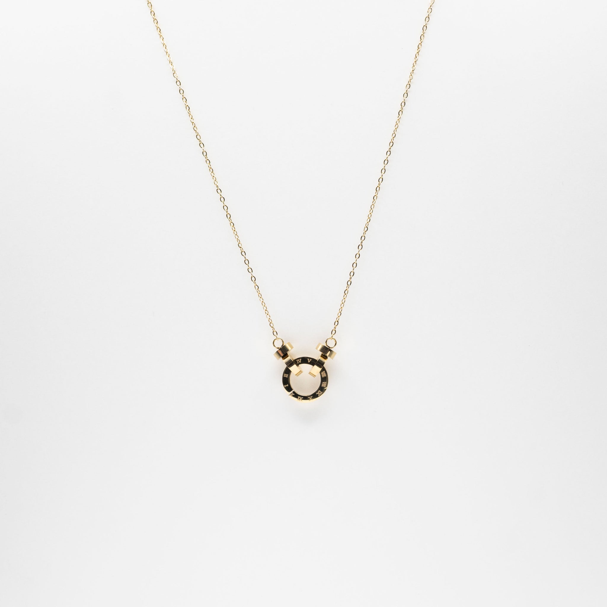 Collar Con Dije Aro De Reloj