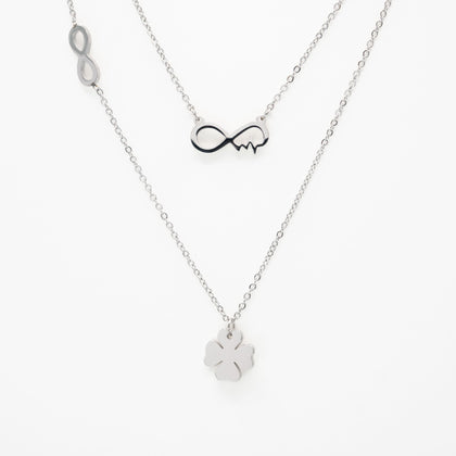 Collar Multicadena Trébol Infinito