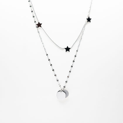 Collar Multicadena Dijes De Estrellas