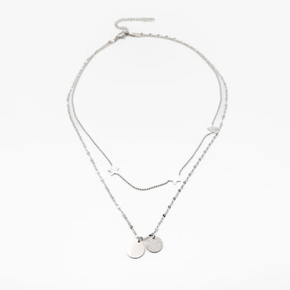Collar Multicadena Dijes De Estrellas