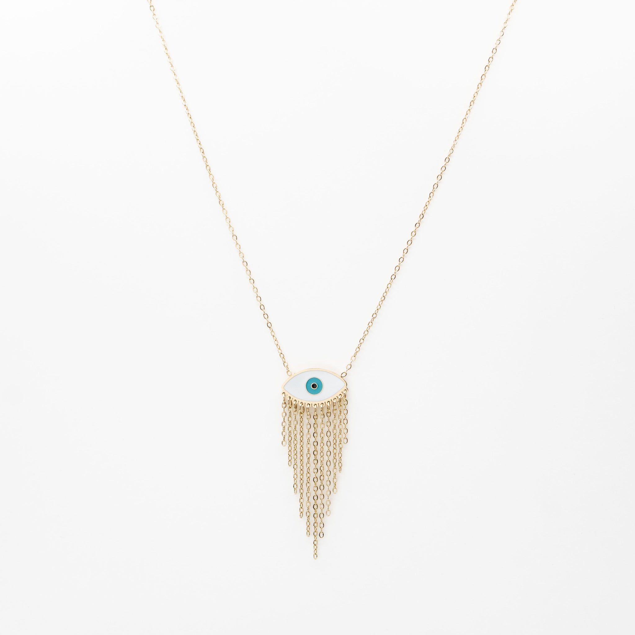 Collar De Ojo Con Cadena Colgante