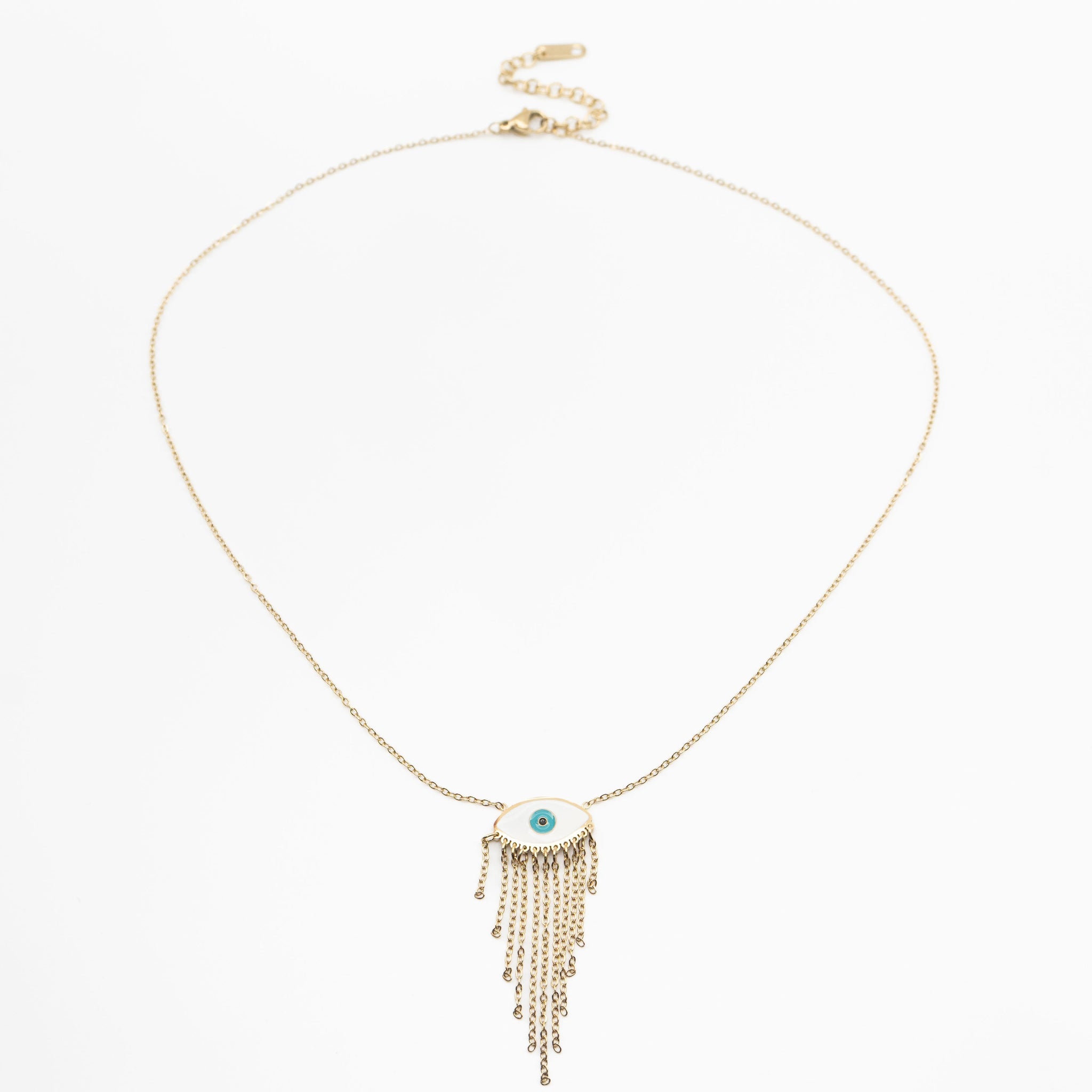 Collar De Ojo Con Cadena Colgante