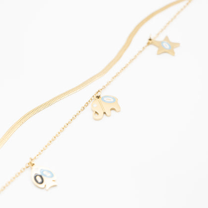 Pulsera Multicadena Estrella Y Animales