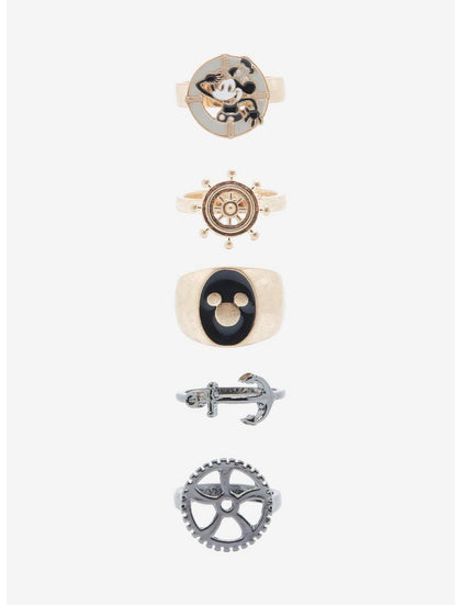 Disney100 Mickey Mouse Steamboat Willie Set Anillos