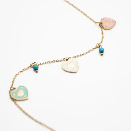 Pulsera Corazones De Colores