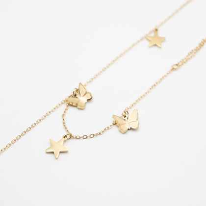 Pulsera Mariposas Y Estrellas