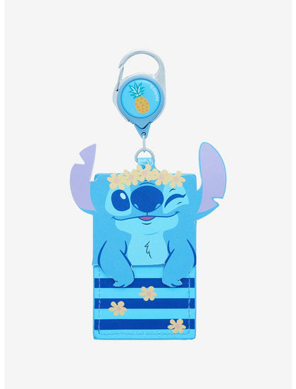 Disney Lilo & Stitch Floral Stitch Portagafete Retractable