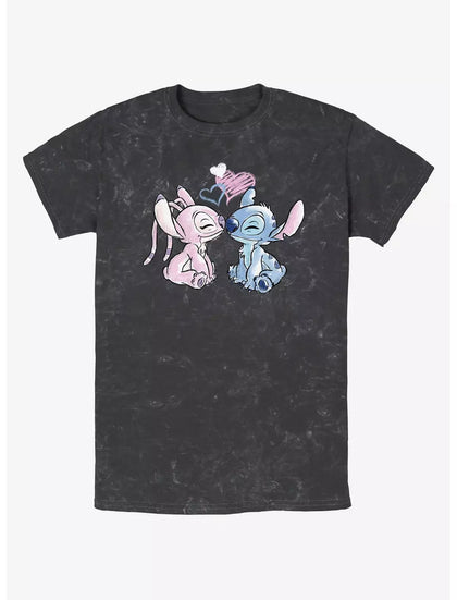 Disney Lilo & Stitch Y Angel Camisa San Valentin