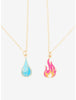 Set Collar Juego Bestie Fuego Y Agua Elemental Disney Pixar