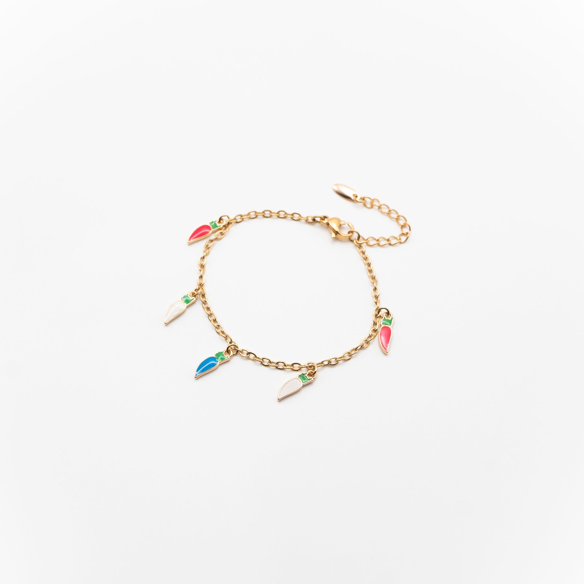 Pulsera Charms Zanahorias De Colores