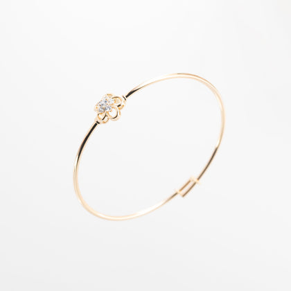 Pulsera Con Dije De Flor Strass