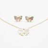 Set De Aretes Y Collar Moños
