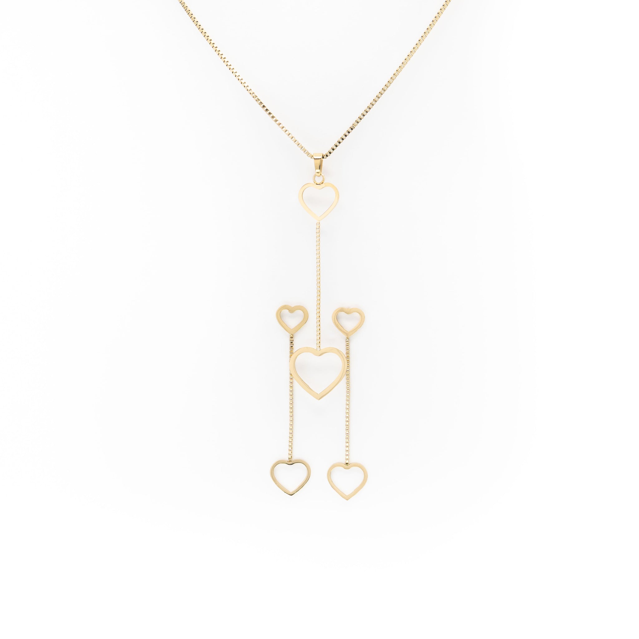 Set De Aretes Y Collar De Corazón