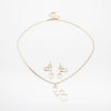 Set De Aretes Y Collar De Corazón