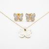 Set De Aretes Y Collar De Mariposas