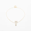 Set De Aretes Y Collar Rectangulares